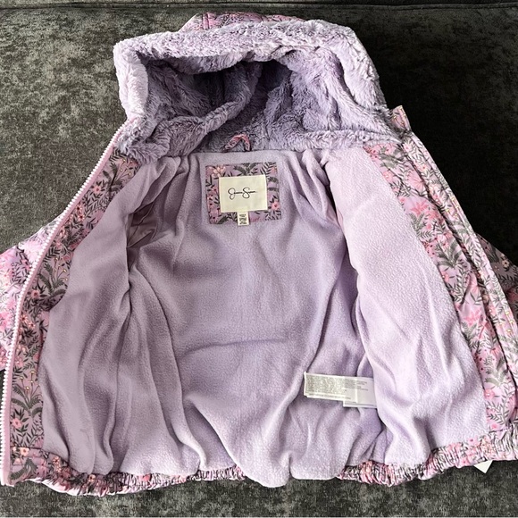 NWT Jessica Simpson Lavender Floral Coat - Picture 3 of 11